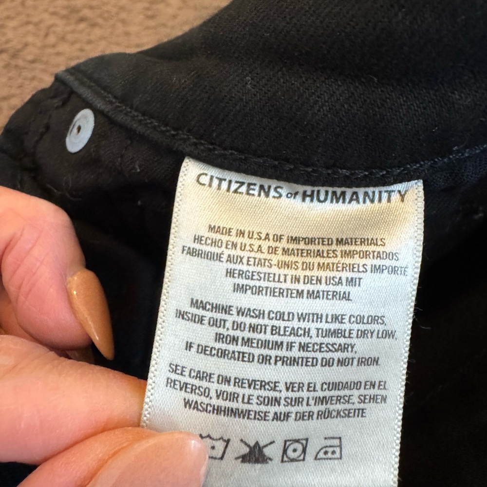Citizens Of Humanity Jeans Harlow Ankle High Rise Slim Stretch Denim Black 29 - Picture 14 of 15